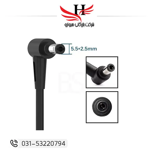 شارژر اورجینال لپ‌تاپ ایسوس 19.5V 4.74A مناسب مدل‌های مختلف ASUS | فروش عمده هیوارو شهرضا و تهران